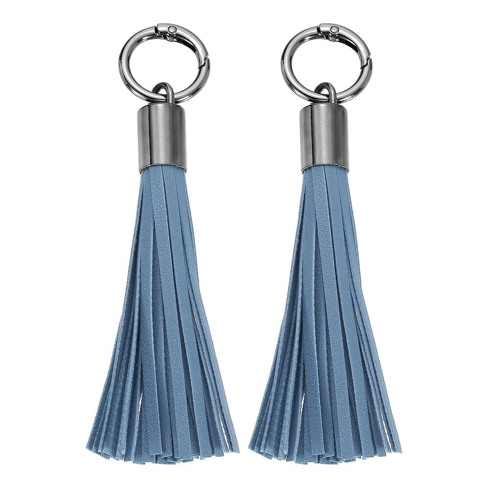 2Pcs Leather Keychain Tassels, Women Tassel Bag Charm for Handbag Purse